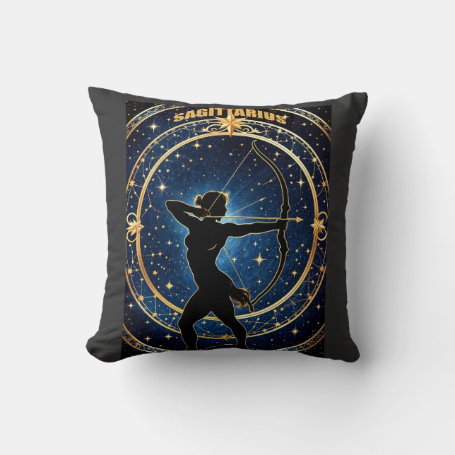 Sagittarius astrology sign cushion (Front)