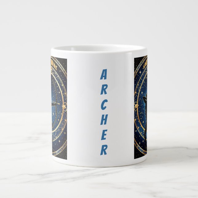 Sagittarius astrology sign large coffee mug (Front)