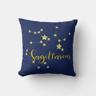 Sagittarius Astrology with Constellation of Stars Cushion