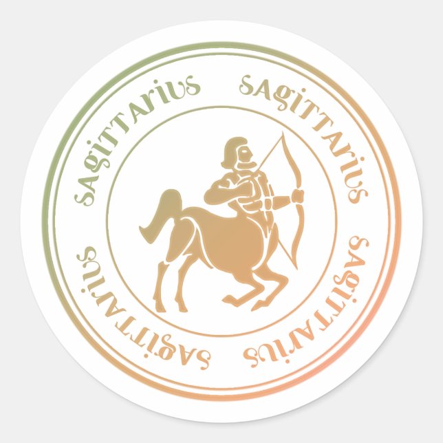 Sagittarius Astrology Zodiac d1 Stickers (Front)