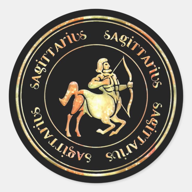 Sagittarius Astrology Zodiac d1 Stickers 3 (Front)