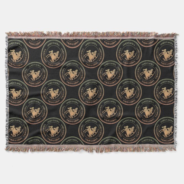 Sagittarius Astrology Zodiac d1 Throw Blanket (Front)