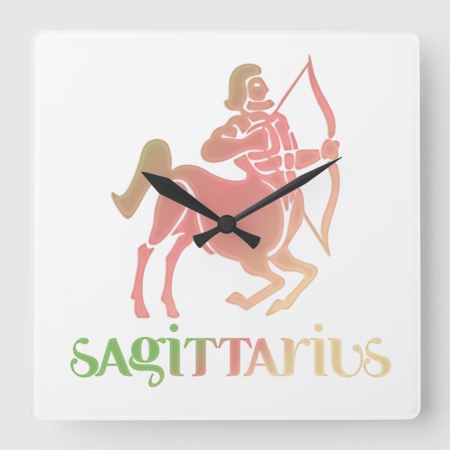 Sagittarius Astrology Zodiac d1 Wall Clock 2 (Front)