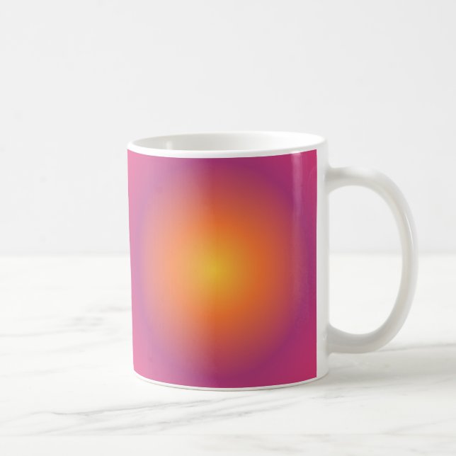 Sagittarius Aura Gradient Zodiac, Purple Yellow  Coffee Mug (Right)