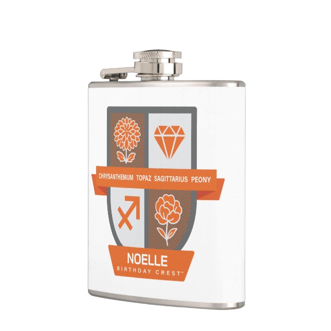 Sagittarius Birthday Crest™ November 22-30 Hip Flask (Left)