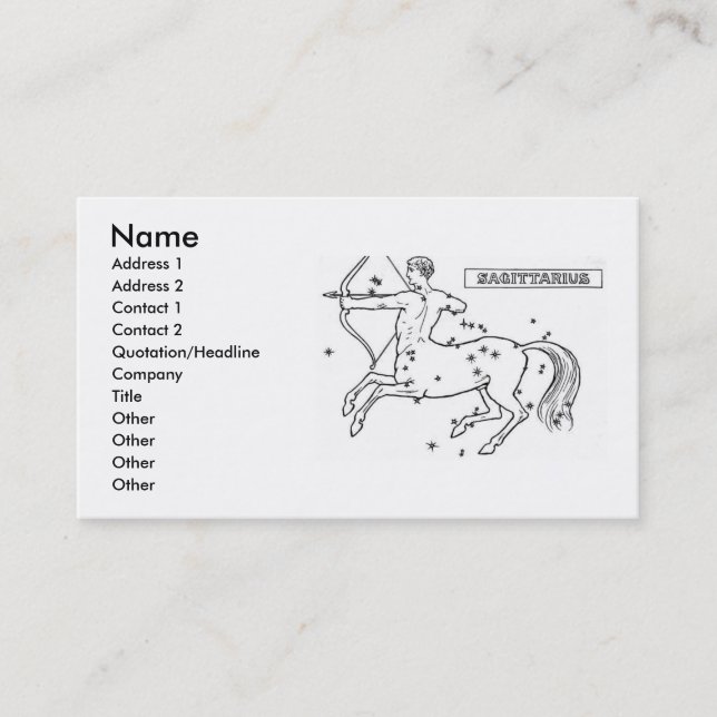 Sagittarius Business Card (Front)