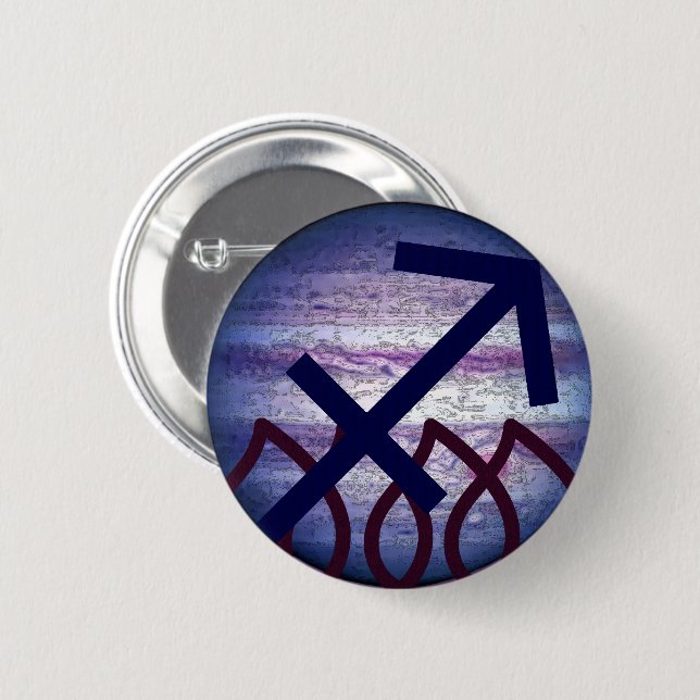 Sagittarius Button (Front & Back)