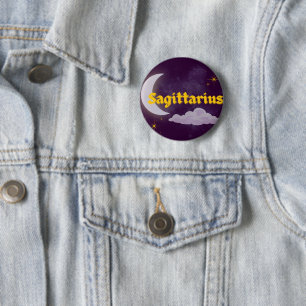 Sagittarius Celestial Aesthetic Moon Cloud Stars 6 Cm Round Badge