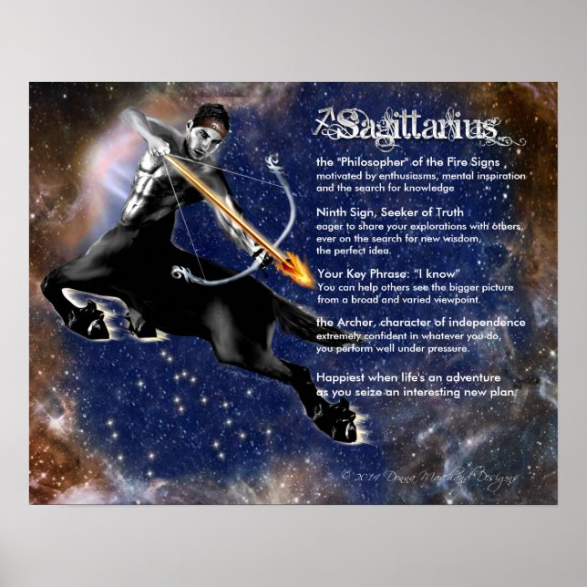 Sagittarius Characteristics Poster (Front)