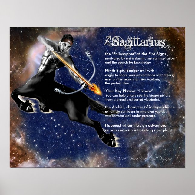 Sagittarius Characteristics Poster (Front)
