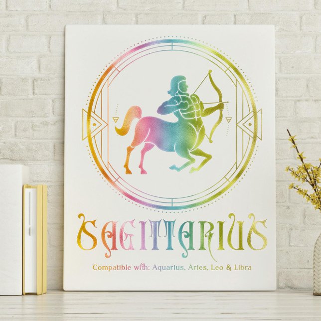 Sagittarius Compatibility Designed Canvas Print (Creator Uploaded)
