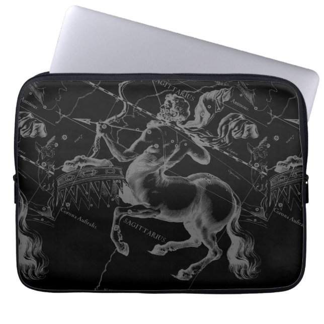 Sagittarius Constellation Classy Hevelius Engaving Laptop Sleeve (Front)