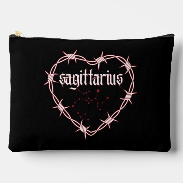 Sagittarius Constellation Gothic Edgy Birthday Accessory Pouch (Front)