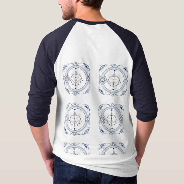 Sagittarius Constellation - lowkey/classy design T-Shirt (Back)
