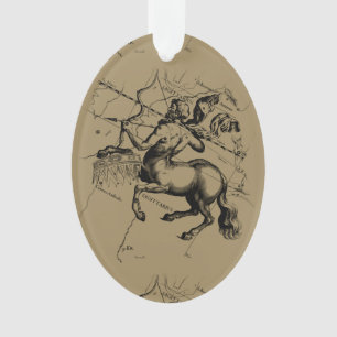 Sagittarius Constellation Map by Hevelius Ornament