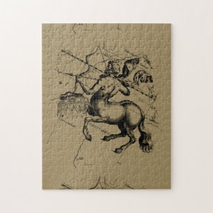 Sagittarius Constellation Map Engraving Hevelius Jigsaw Puzzle