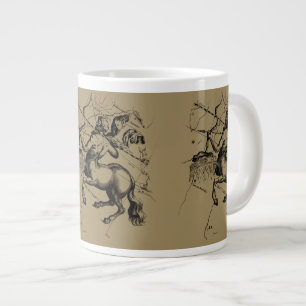 Sagittarius Constellation Map Engraving Hevelius Large Coffee Mug
