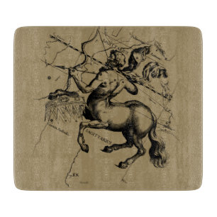 Sagittarius Constellation Map Hevelius 1690 Cutting Board