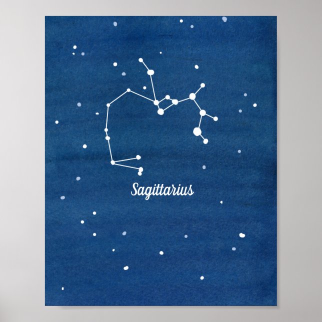 Sagittarius Constellation Night Sky Poster (Front)