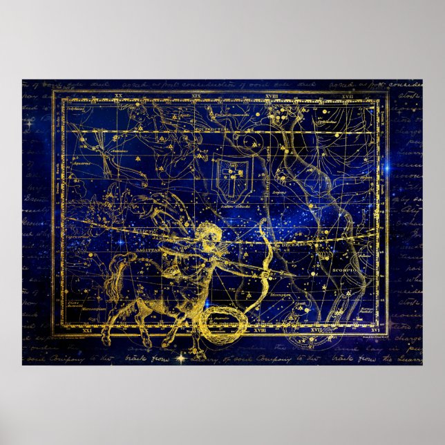  sagittarius constellation poster (Front)