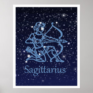 Sagittarius Constellation & Zodiac Sign with Stars