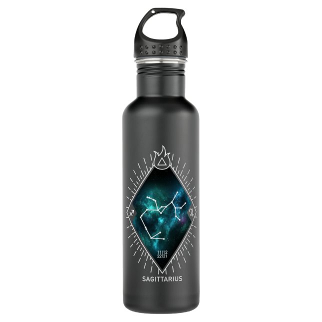 Sagittarius Constellation & Zodiac Symbol 710 Ml Water Bottle (Front)