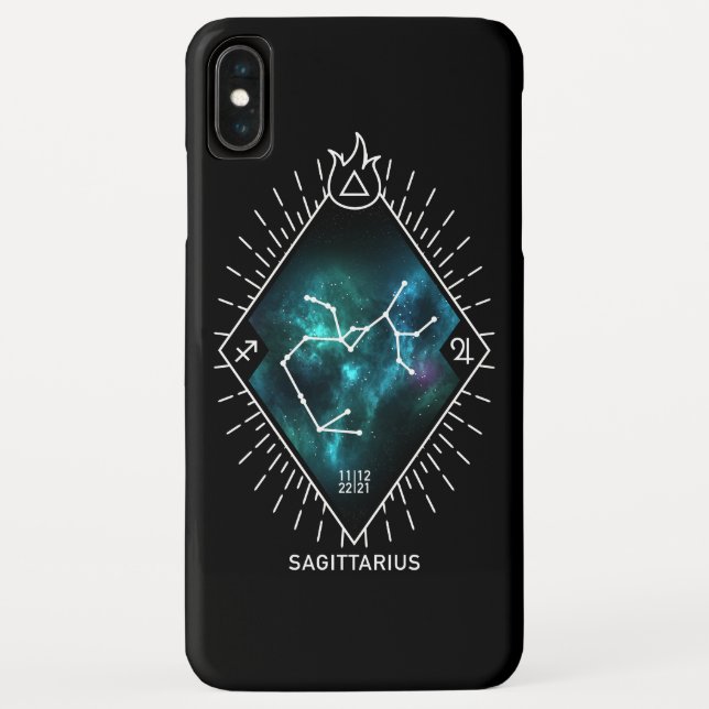 Sagittarius Constellation & Zodiac Symbol Case-Mate iPhone Case (Back)