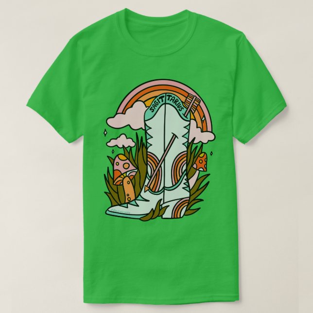 Sagittarius Cowboy Boot T-Shirt (Design Front)