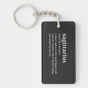 Sagittarius Definition Aesthetic Astrology Gift Key Ring