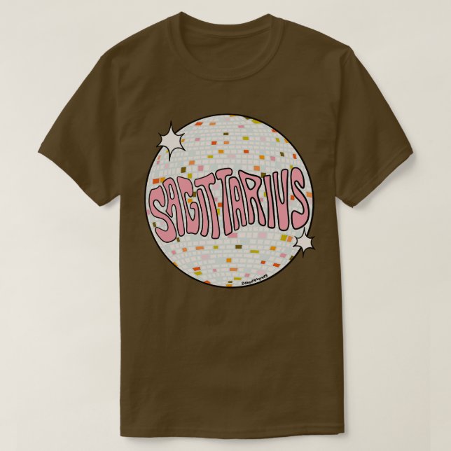 Sagittarius Disco Ball T-Shirt (Design Front)