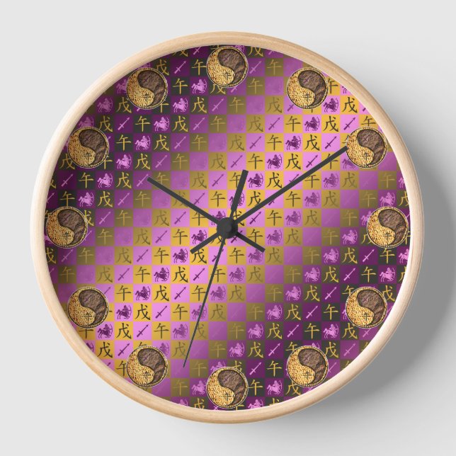 Sagittarius & Earth Horse Clock (Front)