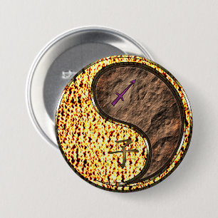 Sagittarius & Earth Rat 7.5 Cm Round Badge