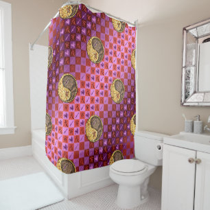 Sagittarius & Earth Tiger Shower Curtain