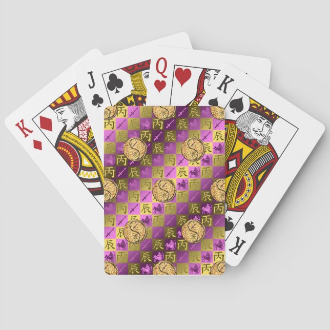 Sagittarius & Fire Dragon Playing Cards (Back)