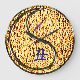 Sagittarius & Fire Ox Large Clock