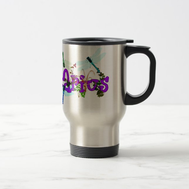 Sagittarius Flowers Travel Mug (Right)