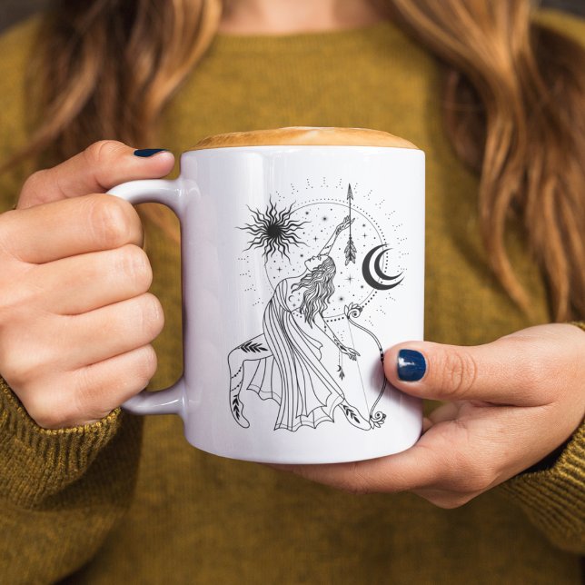 Sagittarius Girl 15oz Black Rim Mug (Creator Uploaded)