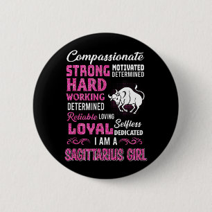 Sagittarius Girl Birthday Shirts Funny November 6 Cm Round Badge