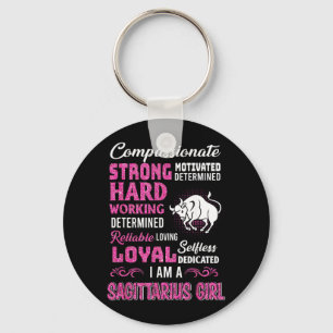 Sagittarius Girl Birthday Shirts Funny November Key Ring