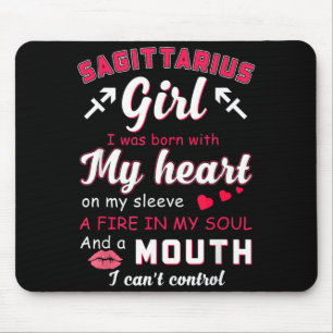 Sagittarius Girl Funny Quote With Zodiac Sign Mouse Pad