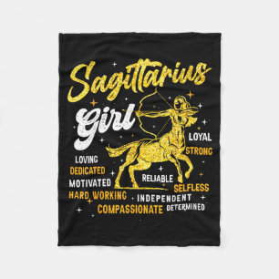 Sagittarius Girl Queen Woman November Birthday  Fleece Blanket