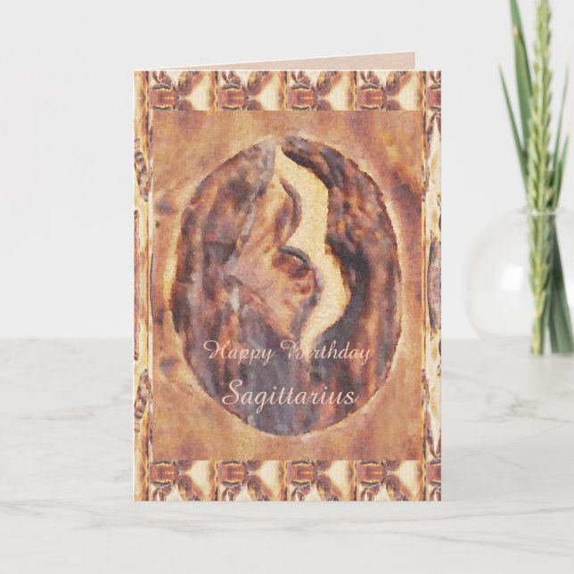 Sagittarius Greek Zodiac Primitive Astrology Card (Front)
