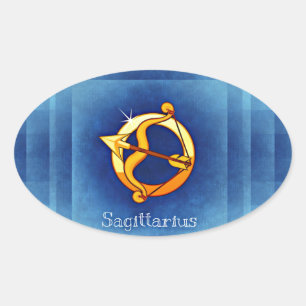 sagittarius horoscope oval sticker