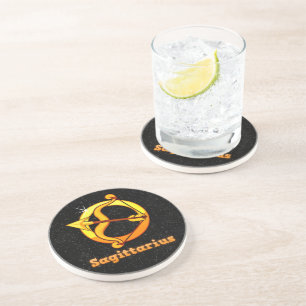 Sagittarius illustration coaster
