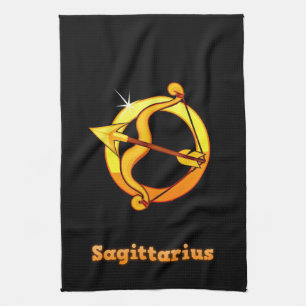 Sagittarius illustration tea towel