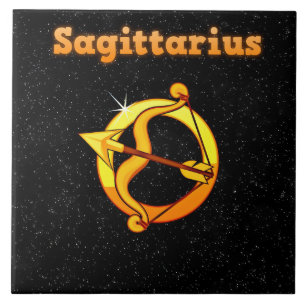 Sagittarius illustration tile