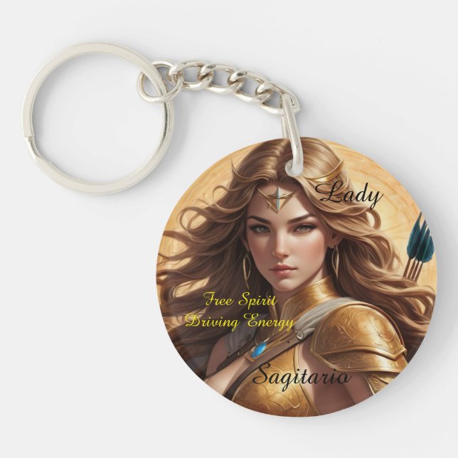 Sagittarius Lady Keychain (Front)