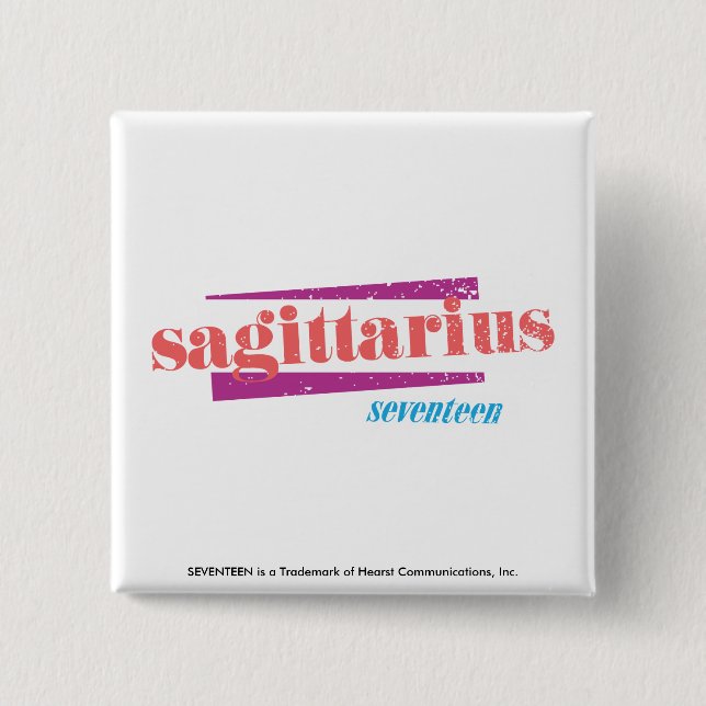 Sagittarius LtPink 15 Cm Square Badge (Front)