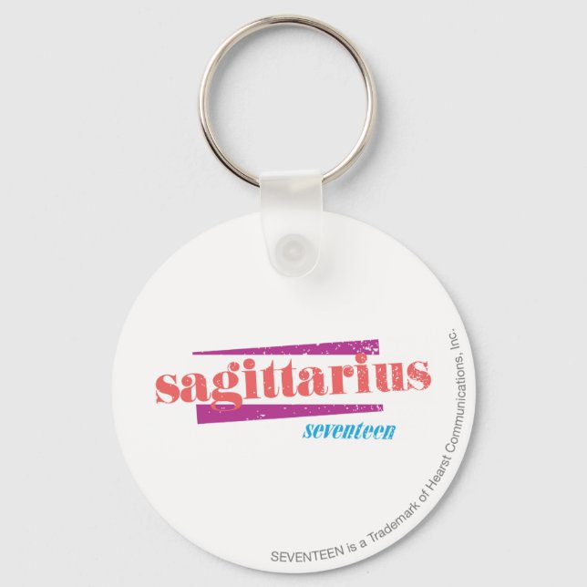 Sagittarius LtPink Key Ring (Front)