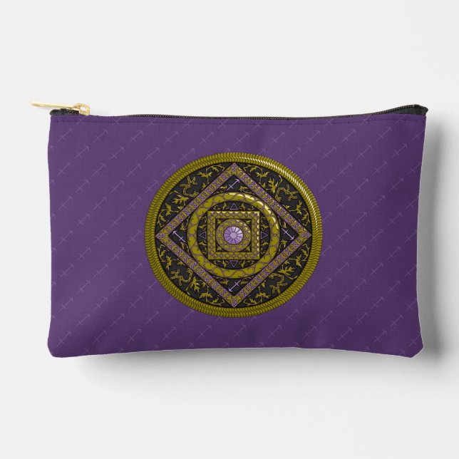 Sagittarius Mandala Accessory Pouch (Front)